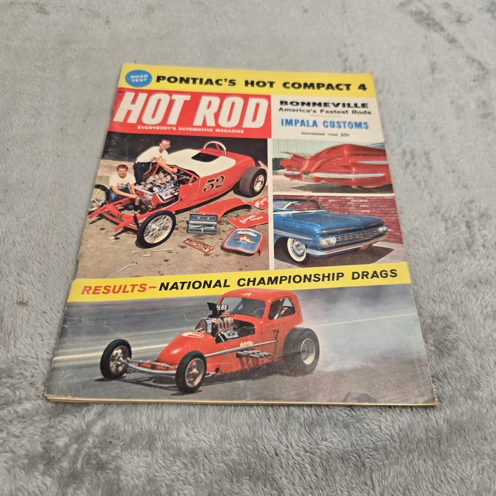 Hot Rod Magazine November 1960 National Championship Drags Pontiac Hot Compact 4